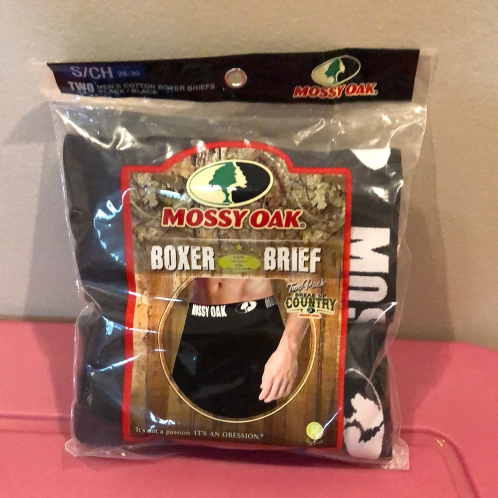Mossy Black Boxer Briefs